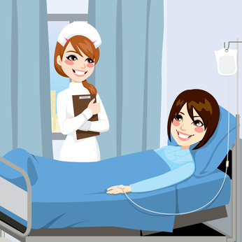 Nurse and Woman Patient